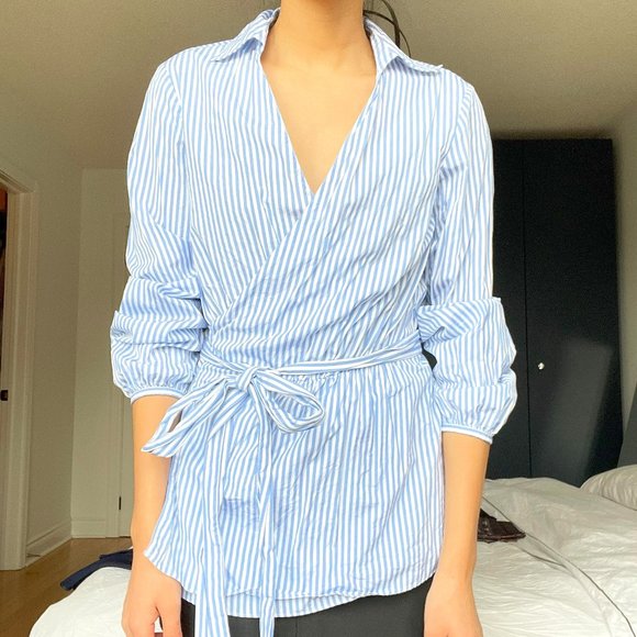 Striped Cotton Blouse - Picture 1 of 5